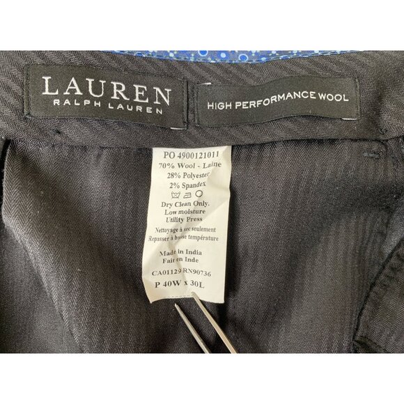Lauren Ralph Lauren Mens Gray Dress Pants Wool Blend Size 40W x 30L - Picture 3 of 9